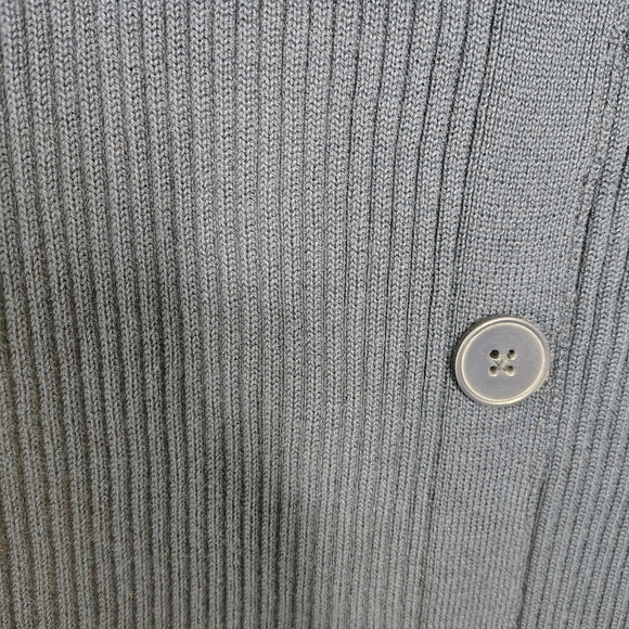 Maeve By Anthropologie PuffSleeved Navy Blue and Striped Button Front Dress Sz S - Picture 9 of 16